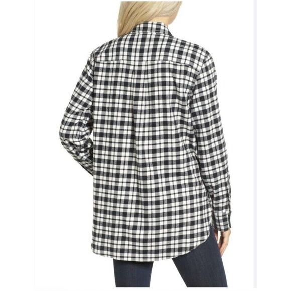 Madewell Black and White Plaid Button Down Shirt - Picture 3 of 6